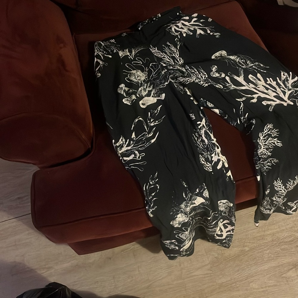 Wide legged floral pants